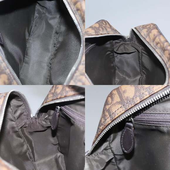 DIOR Romantic Trotter Canvas Shoulder Bag Pvc Brown - Picture 12 of 13